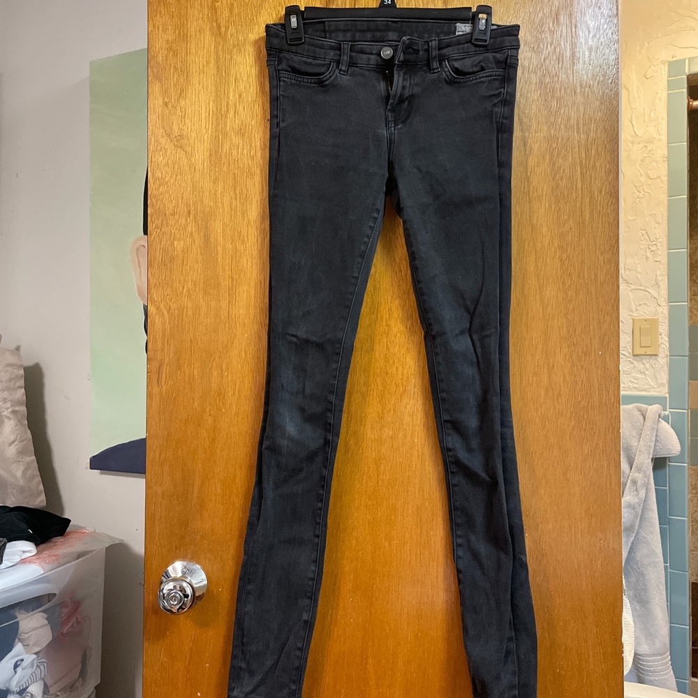 AllSaints size 28 dark grey skinny jeans